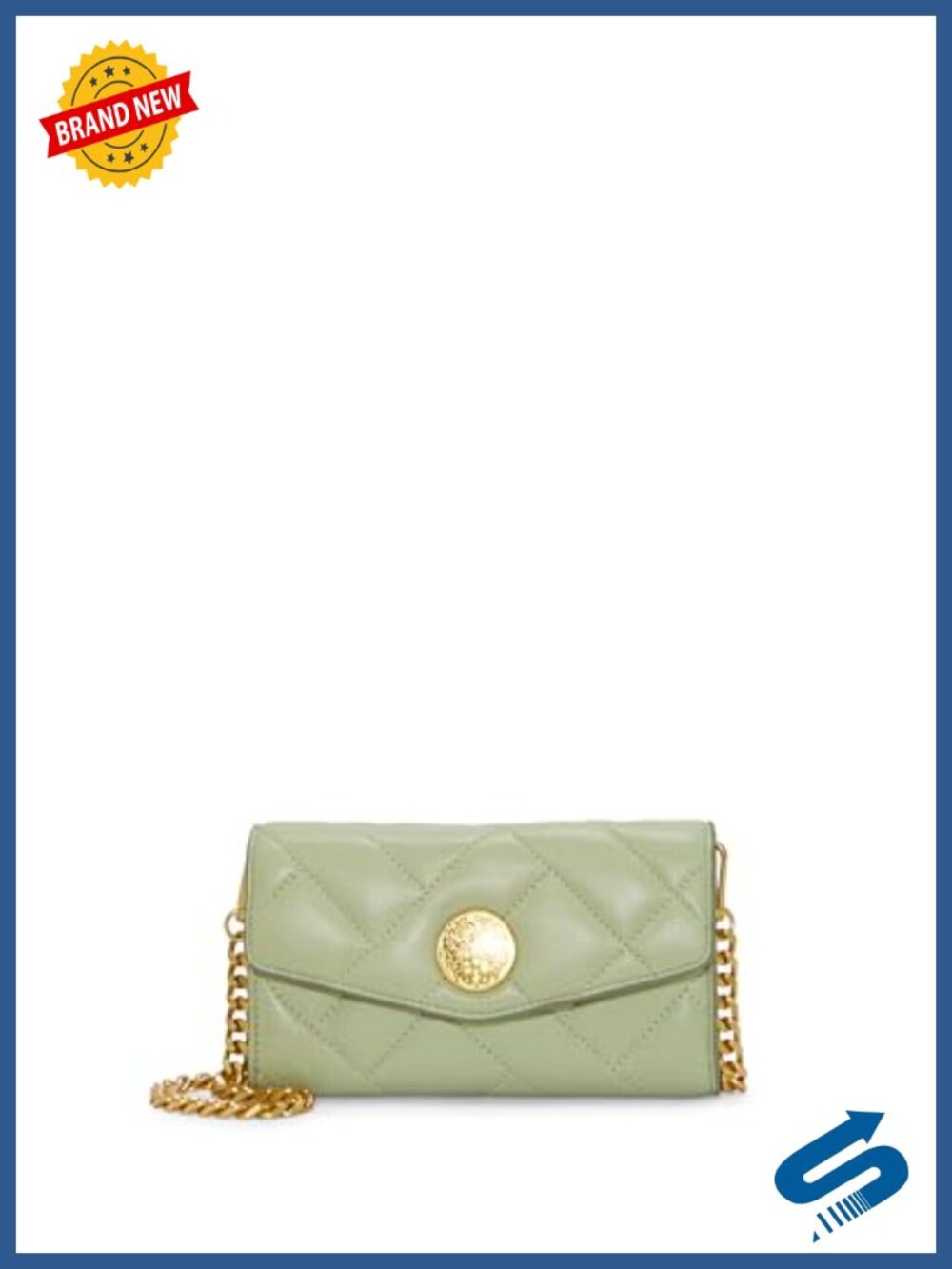 Leather Wristlet Wallet Magnetic Closure Rhinestone Detail